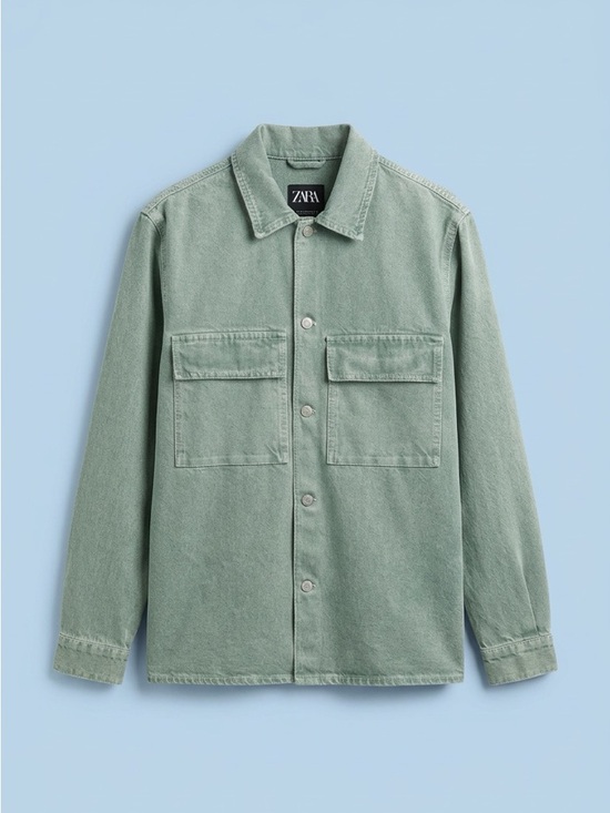 Zara Other - ZARA Sage Green Lightweight Overshirt